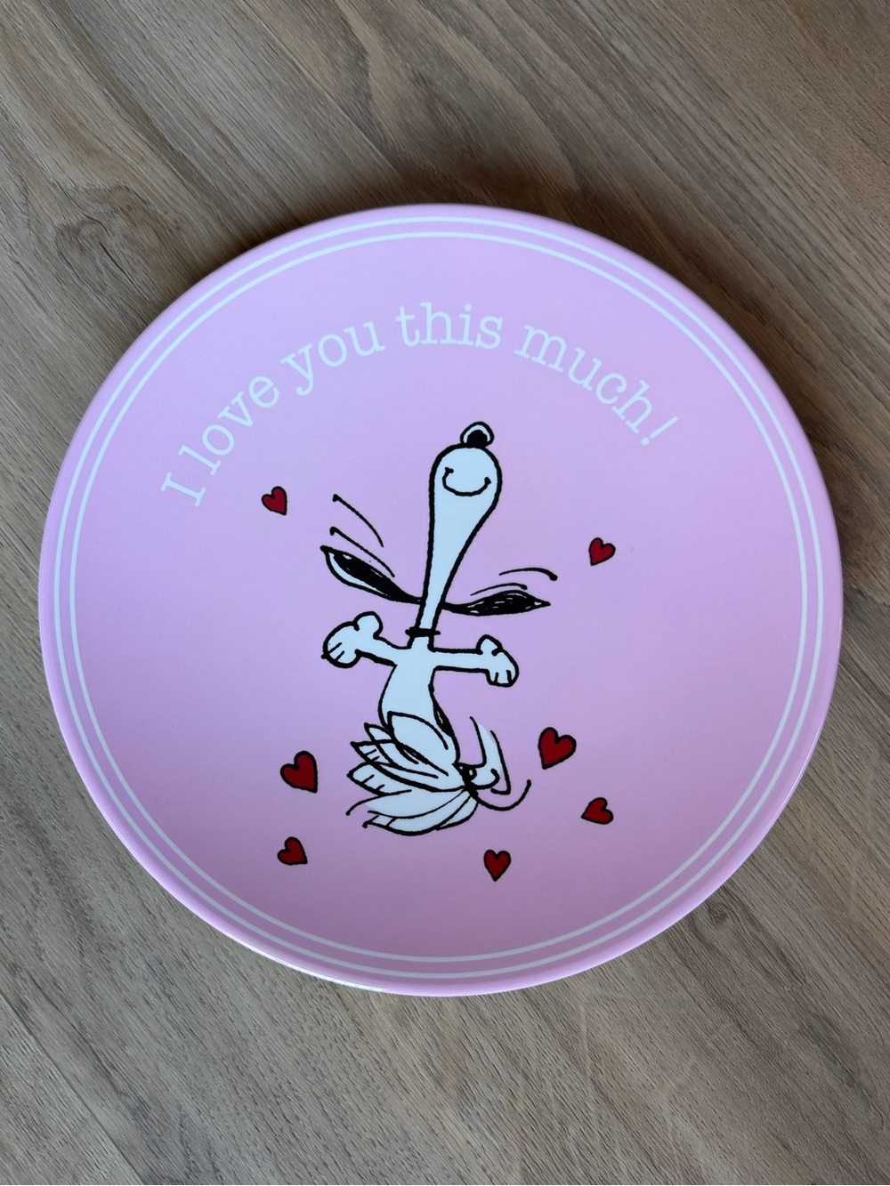 PEANUTS x Pottery Barn Kids Valentine's Plates - Set of 2 NWT
